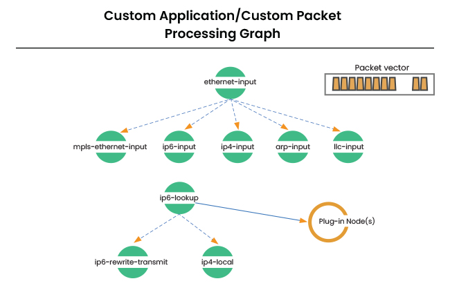 Custom application  custom packet processing graph