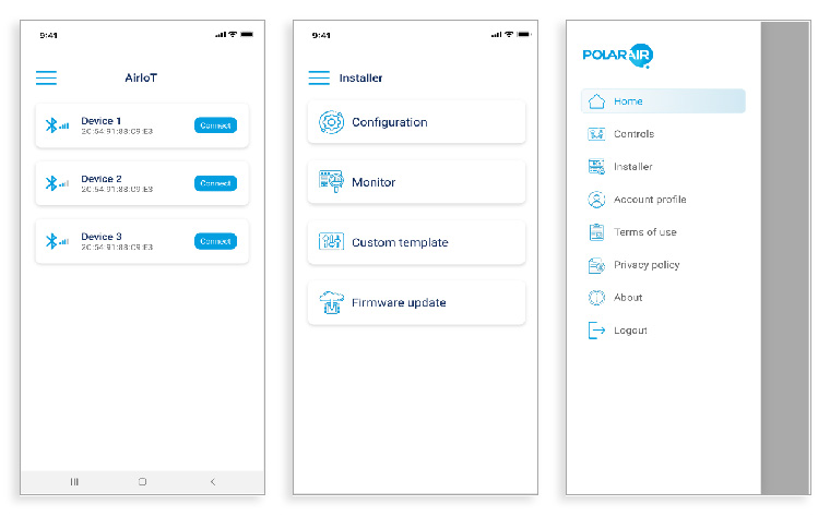 Mobil App Sample Screens