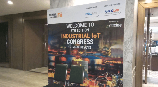 GadgEon exhibited at the 8th edition Industrial IoT Congress 2018 - Gurgaon, India